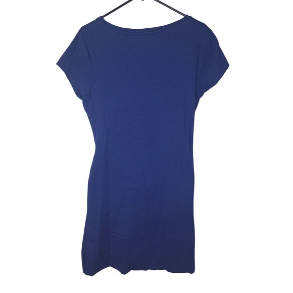 Lauren Ralph Lauren Women's Navy Blue Tie Waist T Shirt Dress Size 10 - Picture 3 of 4